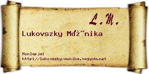 Lukovszky Mónika névjegykártya