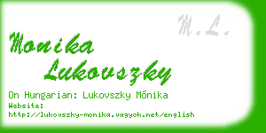 monika lukovszky business card