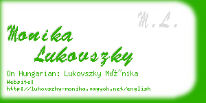 monika lukovszky business card
